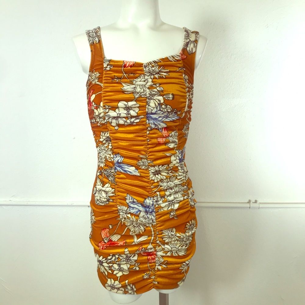 Free Press Velvet Ruched Mini Dress